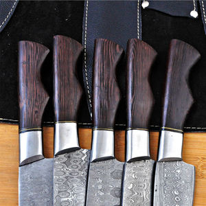 Juego de cuchillos de chef profesionales de acero de Damasco, estilo japonés, con mango ergonómico para cocinar, uso en restaurantes y como regalo. - Product Image 4