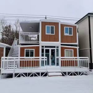 Vila baja besar mewah dirakit wadah pengiriman Prefab dapat dilepas rumah kokoh toko restoran kedai kopi Bar bir - Product Image 4