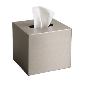 Boîte à mouchoirs en acier inoxydable finition polonaise mate porte-serviettes moderne élégant couvercle de table étui à mouchoirs en métal distributeur élégant - Product Image 1