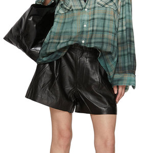 VORNEX INDUSTRY Fully Customized Adjustable Size <b>Women</b> Leather <b>Shorts</b> Wholesale Price Skinny Fit <b>Elastic</b> <b>Waist</b> Quick Dry - Product Image 6
