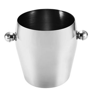 Seau à glace en acier inoxydable robuste à double paroi isolant pour vin, champagne et cocktails – Idéal pour bars, hôtels et usage domestique - Product Image 2