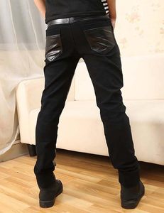 Pantalones de Cuero Genuino Negro, Ecológicos, Formales, de Cintura Alta, Estilo Gótico, Corte Recto, Largos, con Botones Decorativos y Cierre de Botones - Product Image 2