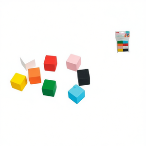 Cubi di legno Ilan 20 mm 16 pezzi blocchi da costruzione colorati per bambini - Product Image 1