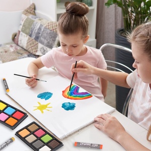 Professionale 140 pezzi Art forniture Kit elegante scatola di legno matite colorate olio pastelli acquerello pennelli gomma per bambini - Product Image 2