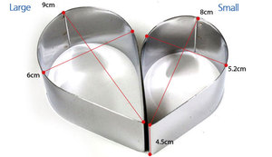 Teardrop Mousse <b>Ring</b> Stainless Steel 2 Size Options Large Small 2 Pieces Flower Shape <b>Cutters</b> Freezer Safe Oven Safe Dishwasher - Product Image 6