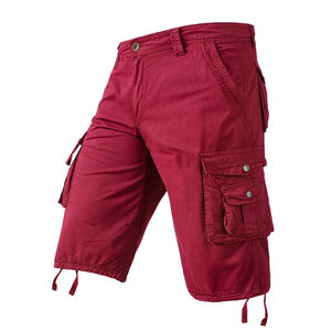 Shorts cargo tricotés sur mesure OEM, taille haute, respirants, légers, avec logo avant, écologiques, séchage rapide, pour hommes, vêtements de travail décontractés - Product Image 1