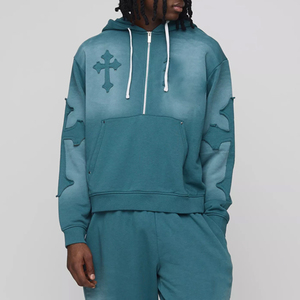 Custom Men Streetwear Tracksuit Set Professional Sportswear Solid Heavyweight Gym Fitness Durable Breathable <b>Fabric</b> OEM Service - Product Image 2