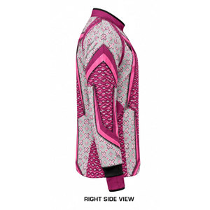 Custom Pink Geometric Sublimated <b>Long</b> <b>Sleeve</b> Jersey Unisex Breathable Sports <b>Top</b> - Product Image 4
