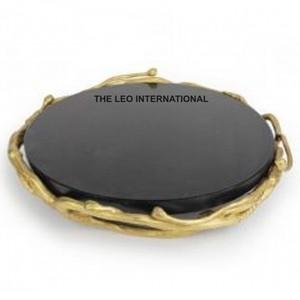 Bandeja Metálica de Alta Calidad y Diseño Creativo Hecho a Mano, Bandeja Decorativa Clásica para el Hogar y Restaurantes - Product Image 6