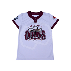 เสื้อเบสบอลแบบสั่งทำสีได้ตามต้องการ สำหรับทุกเพศ ผลิตแบบยั่งยืน ระบายอากาศได้ดี แขนสั้น กระดุมสองเม็ด ทรงปกติ - Product Image 1