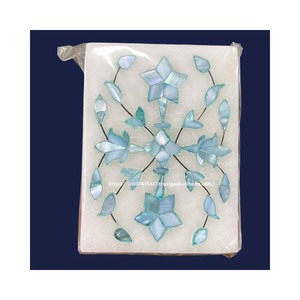 Customization Business Decorative Handmade Product White Marble Inlay <b>Box</b> With Mother Of Pearl Material Use For Home Decoration - Product Image 1