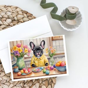 Whimsical French Bulldog <b>Easter</b> Decorations <b>Pack</b> of 8 Blank A7 Note <b>Cards</b> with Envelopes 5x7 Size for Greeting Purpose - Product Image 2