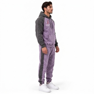 Ensemble de survêtement oversize pour homme, effet délavé, pull et pantalon de jogging, en coton doux, coupe décontractée, style vintage urbain - Product Image 6