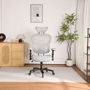 Sedia da Ufficio Ergonomica Grande e Alta con Schienale Regolabile, Poggiatesta Angolabile e Supporto Lombare Adattivo, Sedia Gaming Traspirante in Rete - Product Image 1