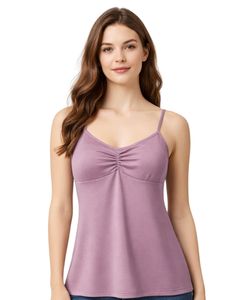 Mauve Women Camisole <b>Top</b> Slim Fit Adjustable Strap Tank <b>Top</b> Stretch Casual Basic Summer <b>Cami</b> Soft Comfortable Daily Wear - Product Image 1