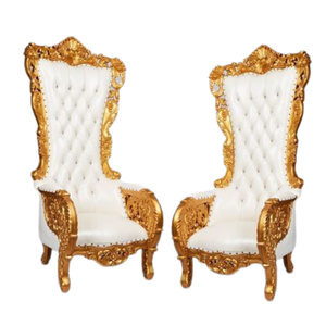 Mobilier de luxe pour hôtel Chaises King Throne Chaises à trône unique Produit personnalisé de la plus haute qualité pour mariage et hôtel - Product Image 4