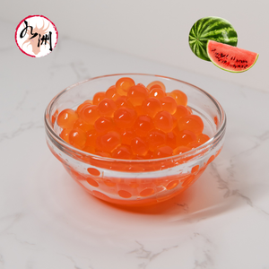 เม็ดบับเบิ้ลแตงโมแตกในปาก น้ำหนัก 3.4 กก. บรรจุขวด น้ำผลไม้ไต้หวัน สำหรับทำชาไข่มุก ฮาลาล ได้รับการรับรองมาตรฐาน HACCP - Product Image 1