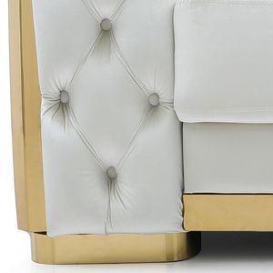 Divano a Due Posti Lexi G0597A L in Avorio, Elegante Divano per Soggiorno - Product Image 2