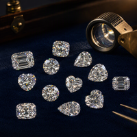 Pierres précieuses en moissanite de couleur D, VVS, en vrac, 1 à 5 carats, certifiées GRA, alternative aux diamants cultivés en laboratoire, OEM, ODM, bijoux personnalisés, vente en gros