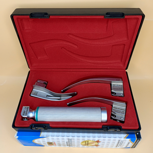 LAPA-733073-2-2 Laryngoscope Macintosh Fiber Optic 3 Blade 1-2-3 Set Adult Handle Premium Quality Blister Box Packed - Product Image 1