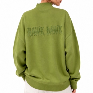 Sweat-shirt à col roulé pour femme personnalisé, en coton molletonné de qualité supérieure, coupe ample, coton doux et chaud, vêtement décontracté pour tous les jours - Product Image 2