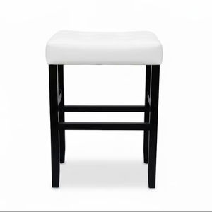 Tabouret de bar moderne en cuir PU sans dossier, tabouret de comptoir rembourré pour cuisine - Product Image 1