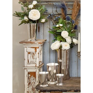 Jarrón decorativo plateado de diseño elegante para mesa, jarrón para flores de menta, para centros de mesa florales de boda, eventos, fiestas, decoración del hogar - Product Image 4