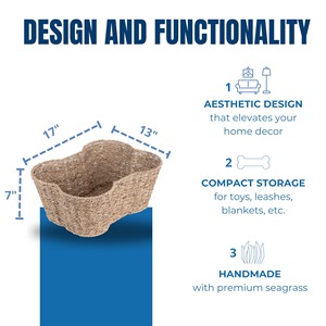 Panier de rangement pour jouets pour chien en forme d'os, panier de rangement fait main, vente en gros, écologique, fabriqué au Vietnam - Product Image 3
