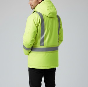 Wholesale Reflective Safety <b>Jacket</b> Waterproof High Visibility Workwear <b>Jacket</b> For Construction <b>Workers</b> - Product Image 6