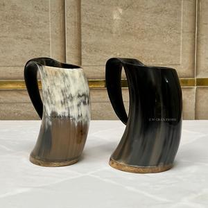 Mug en corne de buffle naturelle de qualité supérieure, fait main, style animalier, durable, avec gravure personnalisable pour la boisson et la décoration intérieure - Product Image 5