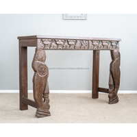 Mesa Consola de Madera Maciza con Tallado Tradicional para Sala de Estar y Oficina, Precio Económico 2025