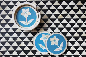 Posavasos con incrustaciones de hueso para decoración de cocina y mesa, posavasos de resina con incrustaciones de hueso, precio barato de última calidad, 100% - Product Image 6