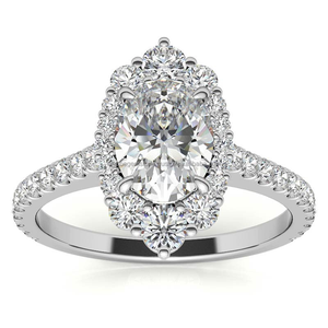 Anillos de Bodas de compromiso de Plata de Ley 925 de lujo al por mayor 2ct 7*9mm corte ovalado diamante cultivado en laboratorio anillo de dedo del pie de alta calidad regalo - Product Image 1