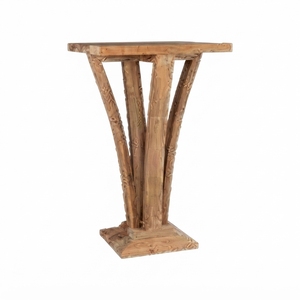 Viola <b>Bar</b> <b>Table</b> Modern Solid Wood High Dining Furniture Elegant Pedestal Base Pub <b>Table</b> For Rustic Contemporary Home Decor Style - Product Image 1