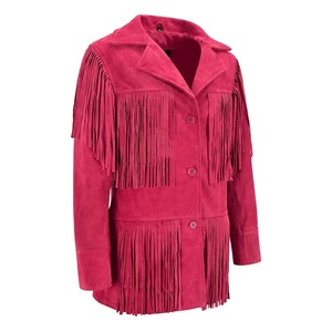 Ladies Western Boho Fringe <b>Jacket</b> Leather <b>Suede</b> Tassel Coat Fashion Motorcycle <b>Biker</b> Outerwear Custom Wholesale OEM - Product Image 6
