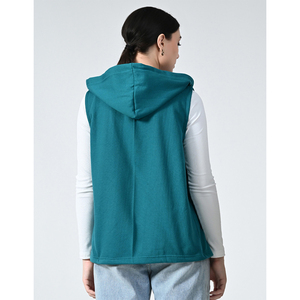 Chaleco Reversible Unisex para Mujer con Logotipo Personalizado, Tejido de Forro Polar, Cuello Alto, Cierre de Cremallera, Chaleco para Exteriores, Ecológico, Sin Mangas - Product Image 3