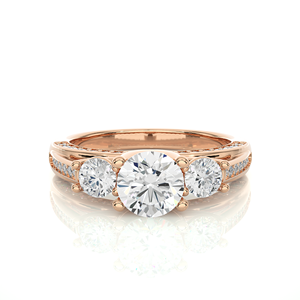 Anillo de Diamante Cultivado en Laboratorio de 18K y 1.56CT para Mujer, Corte Redondo de 49 Piedras, con Certificación IGI y VS1, para Venta al Por Mayor - Product Image 1