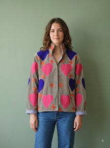 Morvi-Fab 2026 #76 <b>Women</b>’s Velvet Heart <b>Embroidered</b> <b>Jacket</b> – Colorful Boho Designer Outerwear - Product Image 5