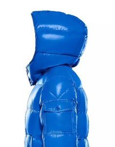 Doudoune d'hiver surdimensionnée personnalisée pour homme, coupe ample, avec fermeture éclair, imperméable, imprimée, épaisse, décontractée, noire, avec logo - Product Image 3