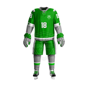 100% Polyester Breathable Quick Dry Ice Hockey Uniform Private Label Polyester Made Ice Hockey Uniform - Product Image 6