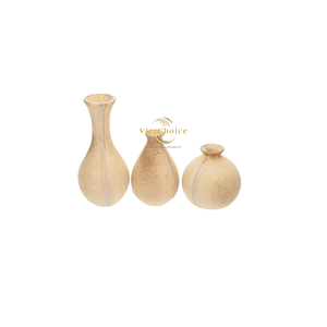 Vase en bois artisanal fabriqué à partir de bois massif naturel pour la décoration de la maison et l'aménagement intérieur - Product Image 4