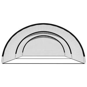 Red de poliéster negra de 236.2"x157.5"x98.4" para jaula de bateo de béisbol, equipo de entrenamiento - Product Image 3