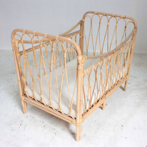Meubles de nurserie directement du fournisseur, bon prix, berceau en rotin pour nouveau-né, lits bébé naturels. - Product Image 2