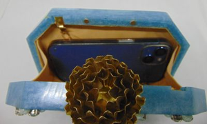 Figurine en résine motif géométrique peinte à la main, écologique, pour fête de Noël - Product Image 3