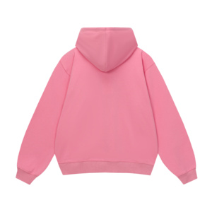 เสื้อฮู้ดซิปสีชมพูสไตล์ Y2K ลายกราฟิกประดับเพชร  ผ้าคอตตอนหนานุ่ม สตรีทแวร์ - Product Image 2