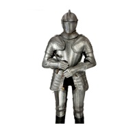 Armure médiévale artisanale, costume historique traditionnel conçu pour les reconstitutions théâtrales et les aventures de cosplay