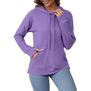 Sweat-shirts chauds pour femmes, style ample et décontracté, doublure en molleton brossé, bords côtelés et structure moderne et polyvalente. - Product Image 1