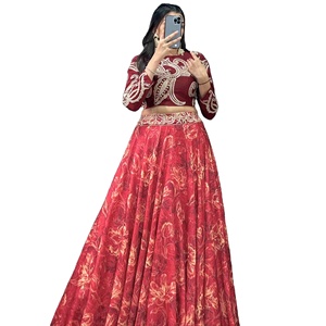 Dhwaja Export Tasar Silk Printed with Sequins and Thread Embroidery <b>Work</b> <b>Belt</b> - Product Image 1