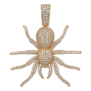 Pendentif Araignée en Argent Moissanite Glacée, Bijou Hip Hop de Luxe Bling-Bling, Accessoire de Mode Audacieux pour Événements Habillés et Soirées - Product Image 3