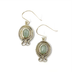 Pendientes de Aguamarina en Plata de Ley 925, Estilo Étnico para Mujer y Unisex, para Cualquier Ocasión - Product Image 2